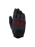 Guanti Alpinestars Stella Mogress Airflow, guanti da moto da donna, nero antracite e rosso, con protezione per le nocche NUCLEON PLASMA e rivestimento in mesh rosso, dorso traforato al laser, inserti in mesh 3D su dita e polsino, polsino corto con chiusura a strappo, design traspirante per guida urbana