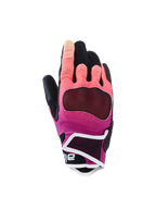 Alpinestars Stella Mogress Airflow Gloves, guanti da moto da donna, corallo sfumato e nero con finiture bianche, con dorso in tessuto ventilato, pannelli delle dita traforati al laser e polsino corto protettivo per la guida urbana