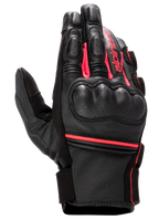 Alpinestars Stella Phenom Leather Air Glove, guanti da moto da donna, nero e rosa diva, protezione rigida sulle nocche, costruzione in pelle traforata, polsino corto con logo Alpinestars, abbigliamento tecnico per guida sportiva