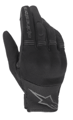 Guanti Alpinestars Stella Copper Donna, guanti da moto urbani neri, vista del dorso con protezione rigida sulle nocche, tessuto in mesh traspirante e logo Alpinestars sull'indice e sul polso