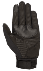Alpinestars Guanti Stella Reef Donna, guanti da moto, nero, vista lato palmo con camoscio sintetico e motivo geometrico antiscivolo, imbottiture rinforzate e cinturino regolabile per il comfort della guida urbana