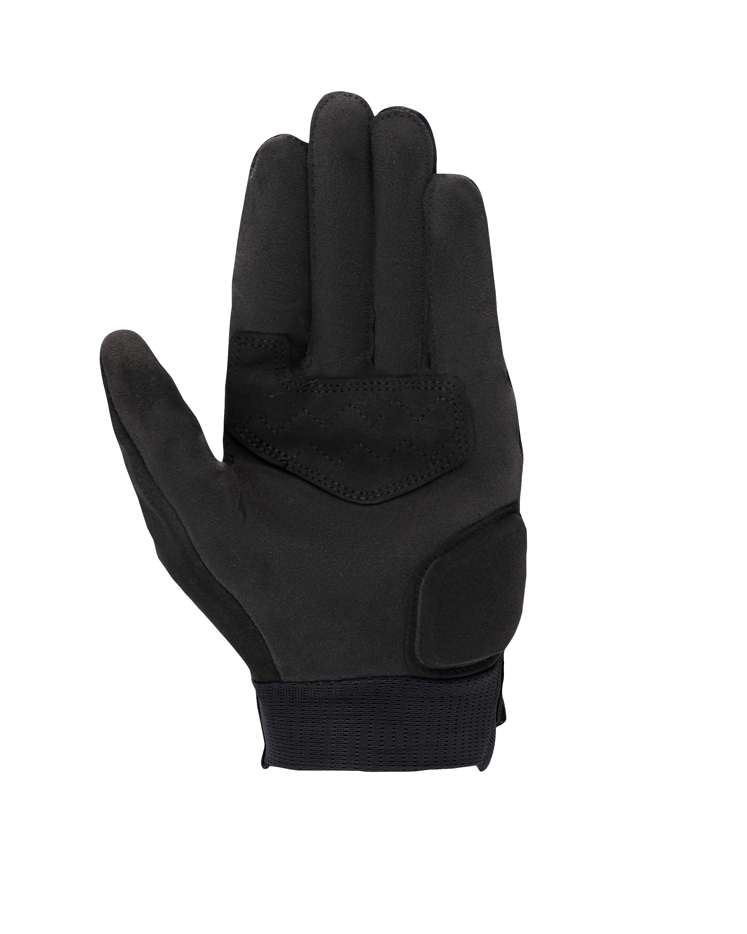 Guanti Alpinestars Stated Donna, nero, vista del palmo in materiale scamosciato sintetico, aree rinforzate su palmo e pollice, polpastrelli compatibili con touchscreen e polsino elastico, abbigliamento moto urban