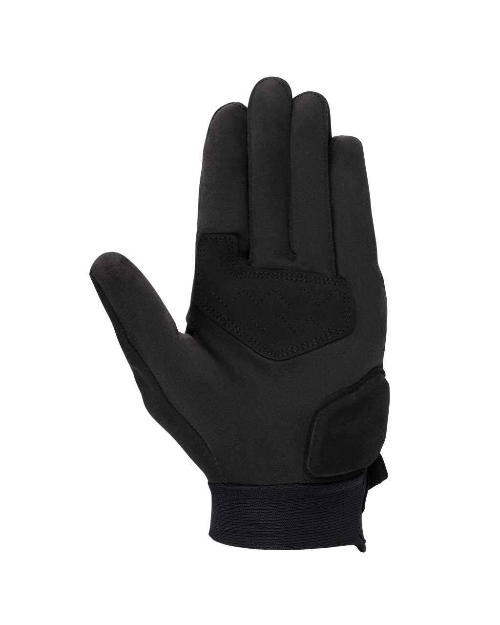 Guanti Alpinestars Stated Donna, nero, vista del palmo con costruzione in camoscio sintetico, palmo e pollice rinforzati per resistenza all'abrasione, design motociclistico urbano elegante