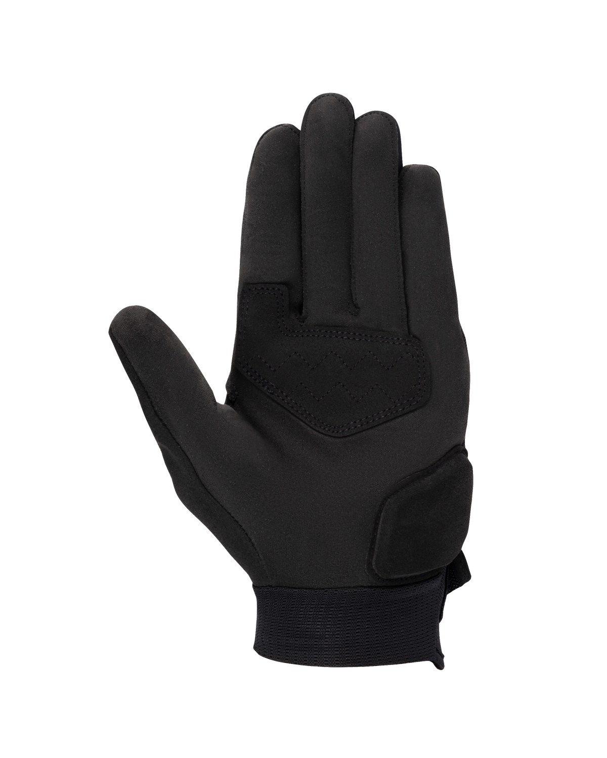 Guanti Alpinestars Stated Donna, nero, vista del palmo con costruzione in camoscio sintetico, palmo e pollice rinforzati per resistenza all'abrasione, design motociclistico urbano elegante