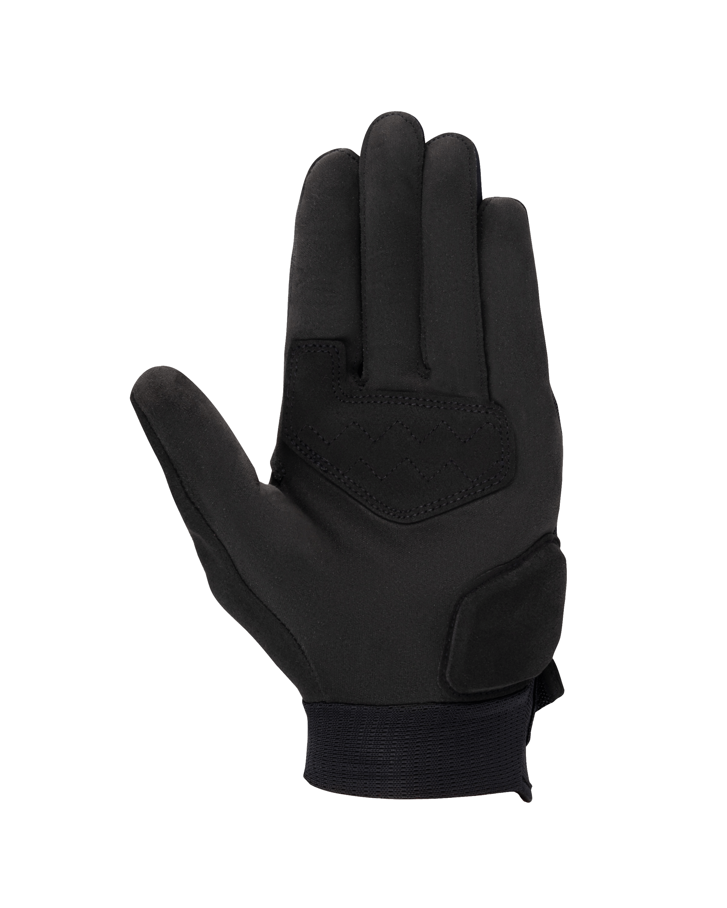 Guanti Alpinestars Stated Donna, nero, vista del palmo con costruzione in camoscio sintetico, palmo e pollice rinforzati per resistenza all'abrasione, design motociclistico urbano elegante