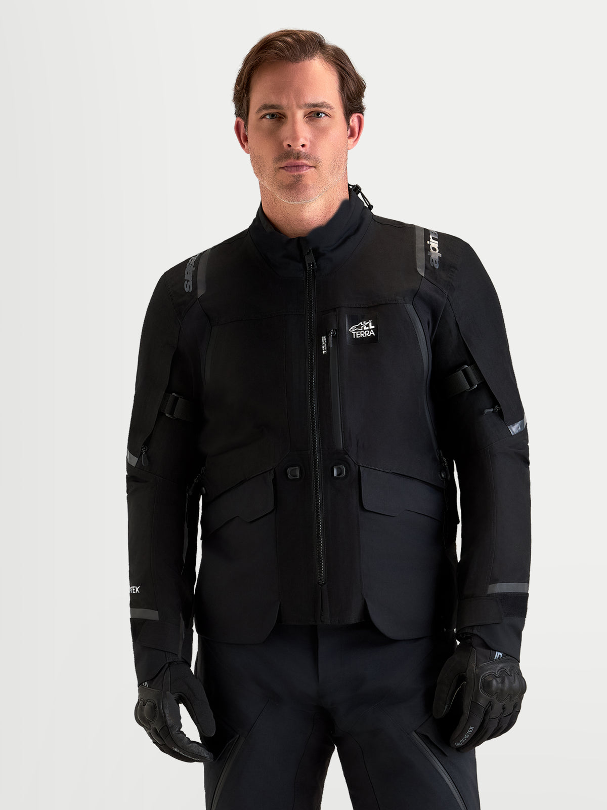 Alpinestars St-7 V2 2L Gore-Tex Giacca, giacca da moto adventure da uomo, nero, con struttura laminata impermeabile e dettagli protettivi