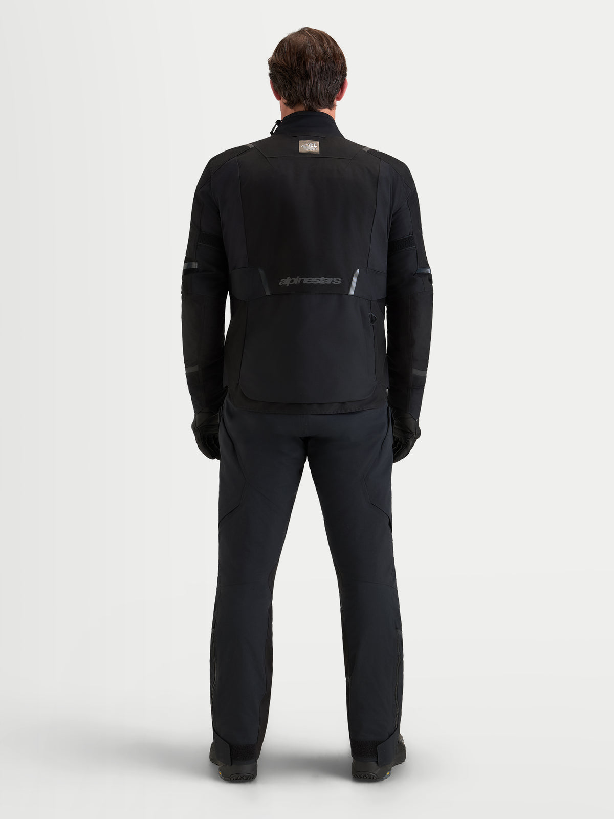 Alpinestars St-7 V2 2L Gore-Tex Giacca, giacca da moto adventure all-terrain da uomo, nero, vista posteriore con costruzione tecnica in GORE-TEX 2L e marchio Alpinestars