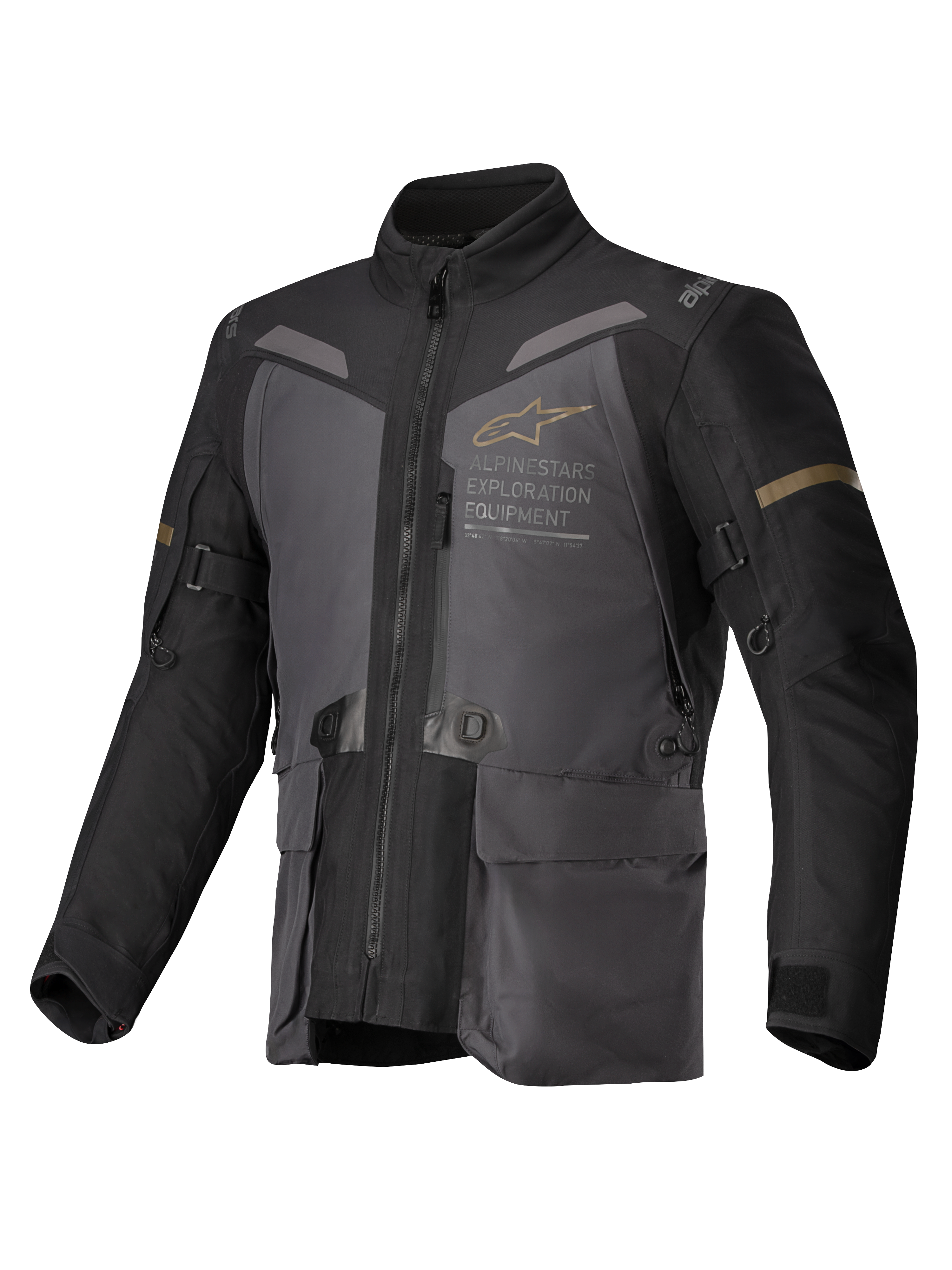 Alpinestars Giacca ST-7 2L GORE-TEX, giacca moto touring da uomo, grigio scuro e nero, impermeabile, certificata CE