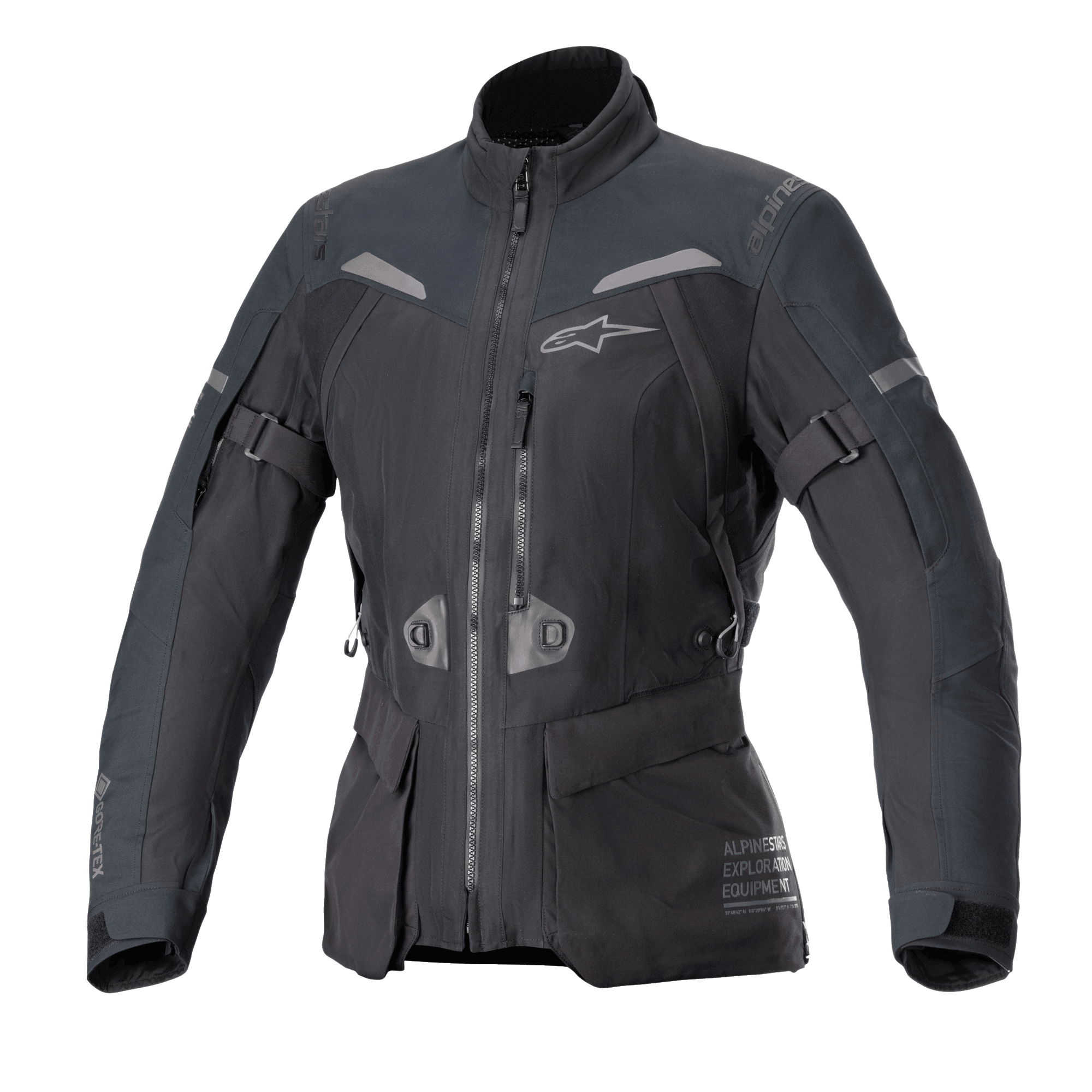 Alpinestars Giacca Stella ST-7 2L GORE-TEX, giacca da moto touring da donna, nera e grigio scuro, impermeabile, certificata CE Classe AA