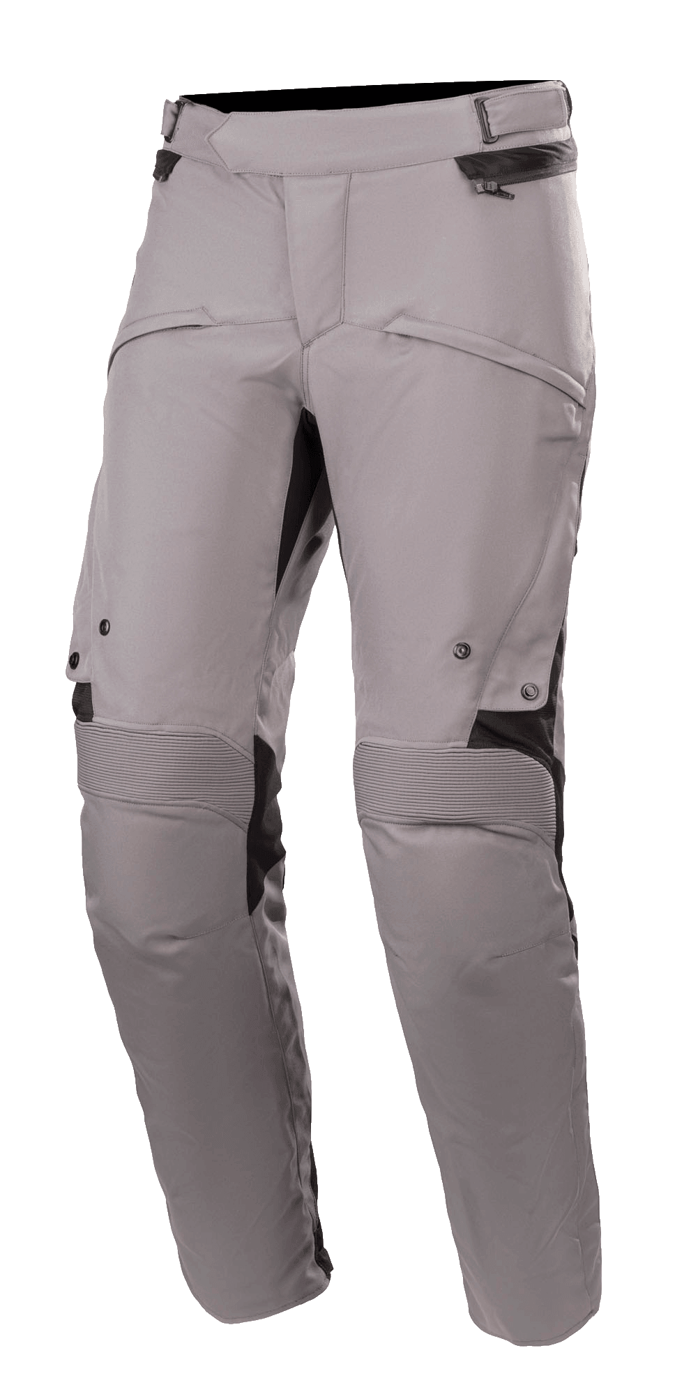 Alpinestars Road Pro GORE-TEX Pants, pantaloni da moto touring, grigio scuro e nero, dotati di pannelli elasticizzati a fisarmonica sulle ginocchia, cinturini regolabili in vita, ventilazione e tasche con zip, robusta struttura in tessuto tecnico