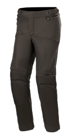Alpinestars Stella Road Pro GORE-TEX Pants, pantaloni da moto touring da donna, nero, tessuto tecnico impermeabile e traspirante, ginocchia articolate con tessuto a costine rinforzato, tasche sui fianchi con zip e cinturini regolabili in vita
