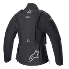 Giacca Alpinestars Techdura con Tactical Pack, giacca da moto off-road, Black Reflex, vista posteriore con gilet tattico staccabile e loghi ASTARS, grande logo a stella sulla parte inferiore della schiena, costruzione modulare robusta per l'enduro