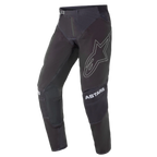 Alpinestars 2021 Techstar Phantom Pants, pantaloni da motocross, nero con accenti bianchi, logo a stella sagomato sulla coscia, marchio ASTARS sulle ginocchia, tessuto rip-stop tecnico con zone perforate e costruzione del ginocchio 3D Babel per prestazioni off-road