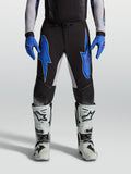 Alpinestars pantaloni Supertech Hiten AFD da motocross per uomo, neri e blu, in ripstop elasticizzato leggero.