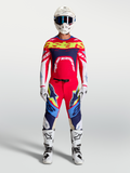 Alpinestars Supertech Dyna Gear Set e pantaloni Supertech Dyna, completo da motocross racing da uomo, rosso e blu navy, vestibilità atletica pro-rider