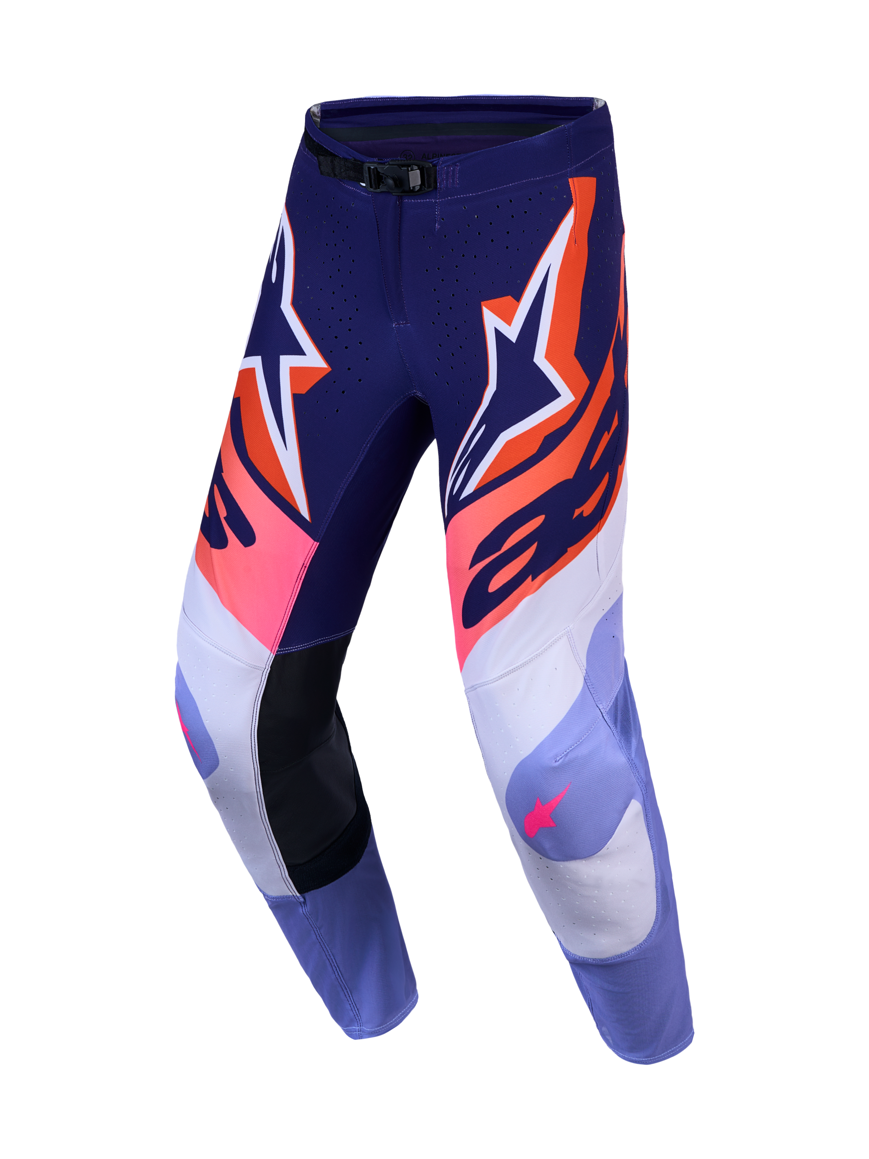 Alpinestars Pantaloni Supertech Dyna 2027, pantaloni MX uomo, viola e rosa fluo, in ripstop elasticizzato