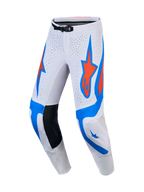Alpinestars Pantaloni Supertech Vesta, pantaloni motocross uomo, bianco e lilla chiaro, pannelli traforati per off-road