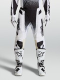 Alpinestars Pantaloni Techstar Swan 2027, pantaloni da motocross da uomo, bianchi e neri, in materiale ripstop elasticizzato resistente, abbigliamento racing MX.