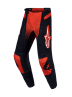 Alpinestars pantaloni Techstar Swan, pantaloni da motocross rosso cardinale e nero, con telaio elasticizzato e ginocchia in pelle per off-road