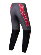 Alpinestars Pantaloni Supertech Lipan 2025, pantaloni motocross da uomo, grigio e rosso vivo con gambe inferiori nere, vista posteriore
