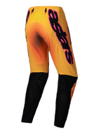 Alpinestars Pantaloni Supertech Lipan 2025, pantaloni da motocross da uomo, gialli e rosa con gambe inferiori nere, struttura in tessuto elasticizzato rip-stop