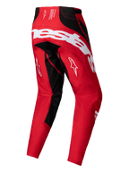 Alpinestars Pantaloni Techstar Dreem 2025, pantaloni da motocross off-road da uomo, rosso e nero, vista posteriore con costruzione in tessuto ripstop elasticizzato