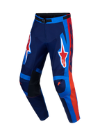 Alpinestars Racer Hunt Pants, pantaloni da motocross blu navy e rossi, vestibilità ergonomica e grafiche Astars, racing off-road