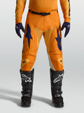 Alpinestars pantaloni Racer Amber, pantaloni da motocross per uomo, arancione e blu scuro, in poliestere 600D con vestibilità racing