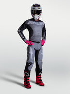 Alpinestars pantaloni Racer Amber e set completo grigio e rosa, abbigliamento da motocross resistente per uomo.
