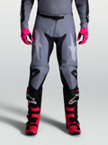 Alpinestars Pantaloni Racer Amber, pantaloni da motocross per uomo, grigi e neri, design pre-curvato per prestazioni off-road e racing.