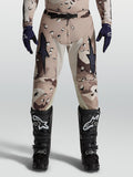 Alpinestars Pantaloni Racer Lone, pantaloni motocross uomo, mimetico deserto e nero, rinforzi in pelle sulle ginocchia.