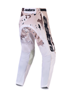 Alpinestars Racer Lone Pants, pantaloni motocross da uomo, sabbia e neri, motivo mimetico e gambe precurvate per off-road.