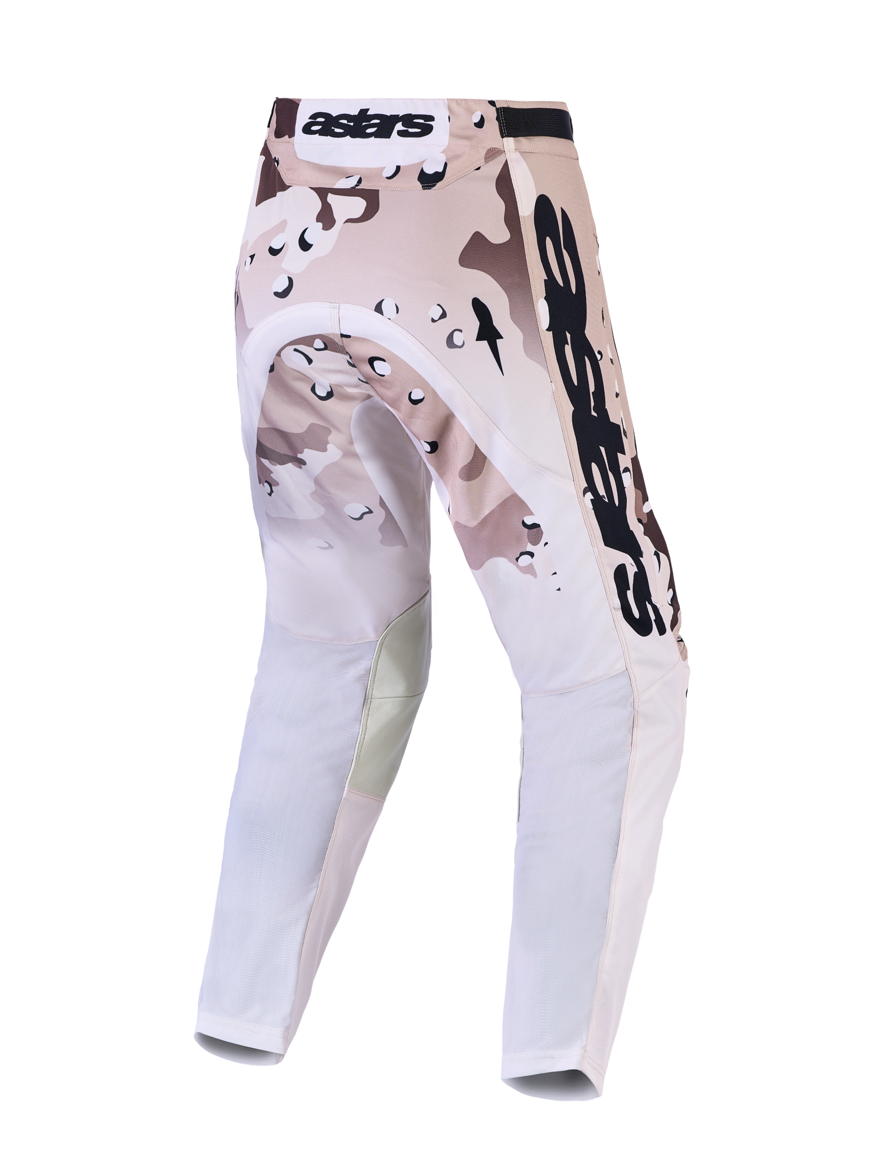 Alpinestars pantaloni Racer Lone da motocross, uomo, desert camo e neri, con pannelli ventilati Stretchnet posteriori.