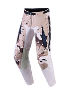 Alpinestars Pantaloni Racer Lone, pantaloni da motocross marrone e sabbia in camouflage desertico con ginocchiere in pelle