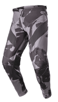 Alpinestars 2023 Racer Tactical Pants, pantaloni da motocross off-road, grigio Iron Camo e nero, con interno gamba rinforzato in pelle, chiusura a cricchetto in vita e struttura in resistente poli-tessuto 600D