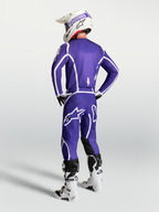 Alpinestars Pantaloni Fluid Apex V2, pantaloni motocross da uomo, blu intenso e bianco, vestibilità sportiva ergonomica.