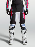 Alpinestars pantaloni Fluid Drag, pantaloni motocross da uomo neri e rossi, in resistente politessuto 600D rinforzato.