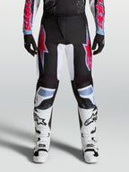 Alpinestars pantaloni Fluid Drag, pantaloni motocross da uomo neri e rossi, in resistente politessuto 600D rinforzato.