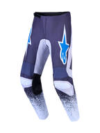 Alpinestars Pantaloni Fluid Drag, pantaloni da motocross da uomo, grigio e blu UCLA, con logo a stella e grafiche racing.
