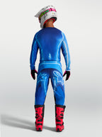 Alpinestars Pantaloni Fluid Kepler, pantaloni da motocross da uomo, blu, vista posteriore con vestibilità ergonomica.