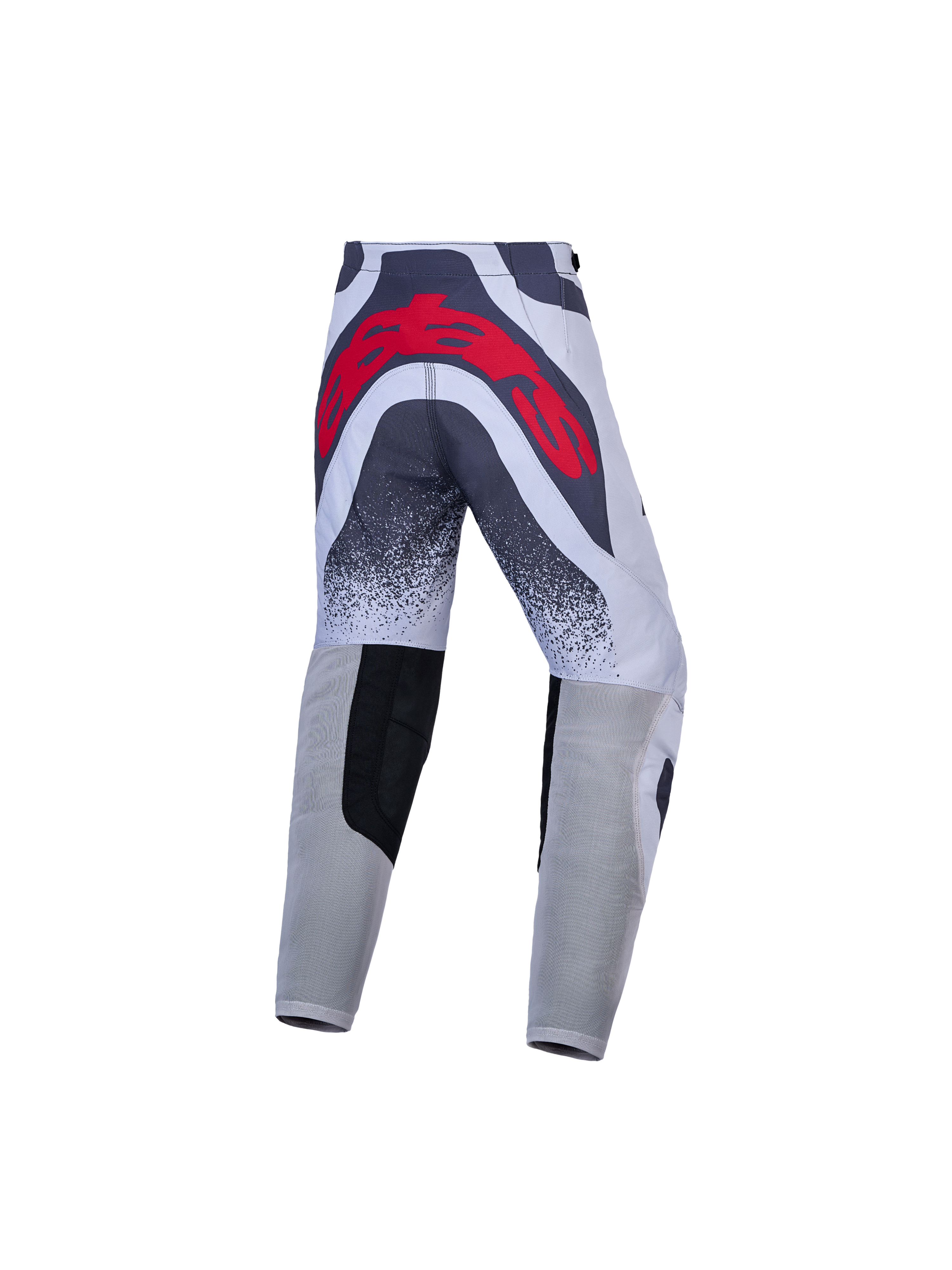 Alpinestars Pantaloni Motocross Ragazzo Supertech Swan, grigi e rossi, vestibilità atletica da gara, grande logo Astars sul retro