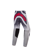 Alpinestars Pantaloni Supertech Swan Ragazzo, pantaloni da motocross grigi e rossi con grande logo posteriore e pannelli ventilati, vestibilità racing per giovani piloti