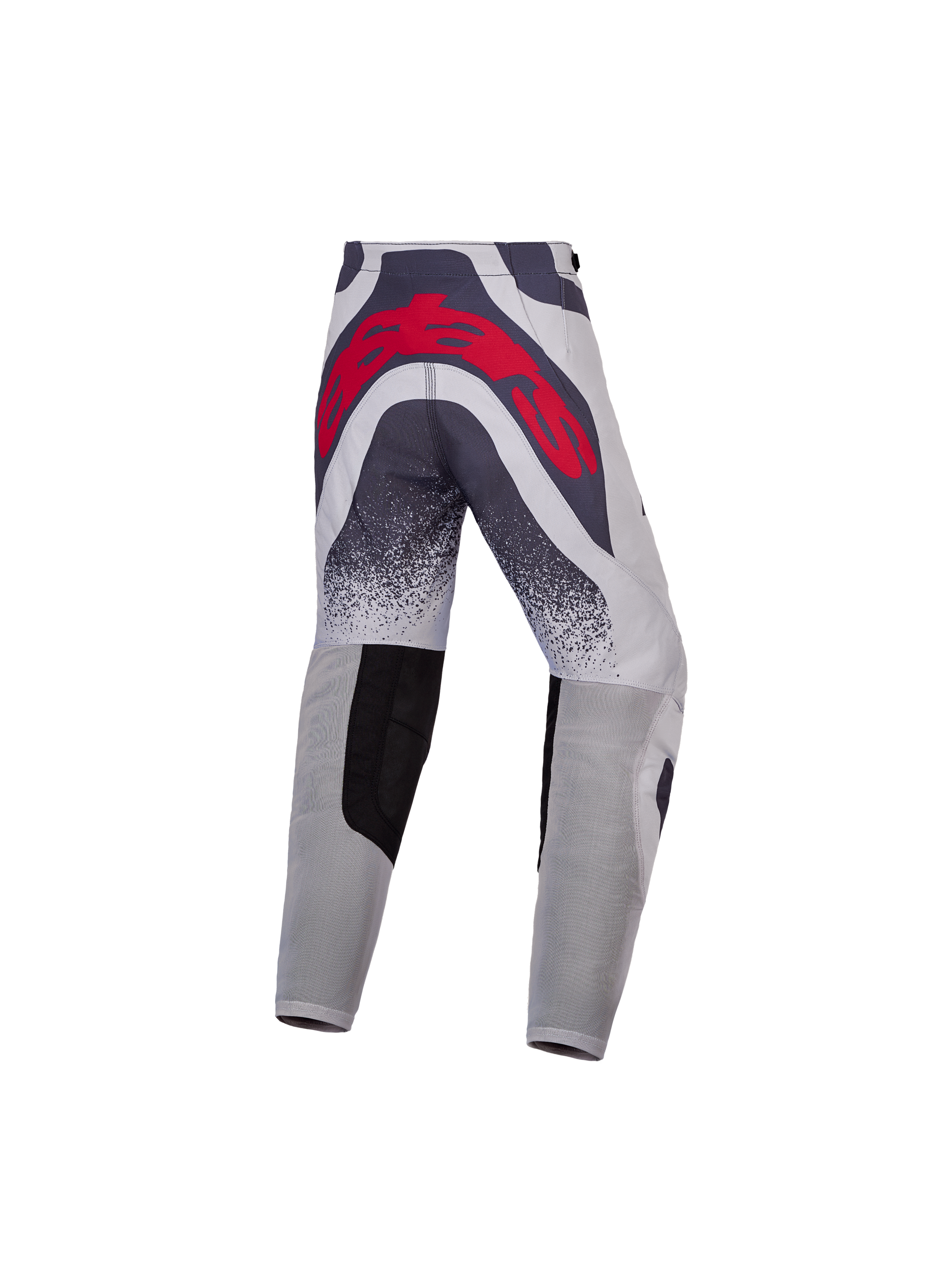 Alpinestars Pantaloni Supertech Swan Ragazzo, pantaloni da motocross grigi e rossi con grande logo posteriore e pannelli ventilati, vestibilità racing per giovani piloti