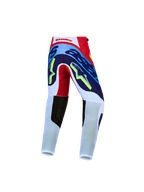 Alpinestars Pantaloni Supertech Dyna ragazzo 2027, pantaloni da motocross rossi, bianchi e blu, in tessuto rip-stop elasticizzato
