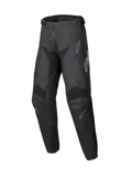 Alpinestars Youth Racer Graphite Pants 2025, pantaloni da motocross in nero e grigio, abbigliamento off-road per ragazzi con zone delle ginocchia rinforzate e loghi grigi discreti, design ergonomico resistente