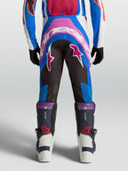 Alpinestars Pantaloni Supertech Maven Ragazzo, pantaloni motocross blu e rosa, seduta rinforzata e vestibilità atletica