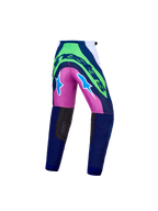 Alpinestars Pantaloni Supertech Maven Ragazzo, pantaloni motocross blu, verdi e rosa, in tessuto rip-stop resistente.