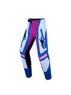 Alpinestars Pantaloni Supertech Maven Ragazzo AND Ragazzo Supertech Maven Gear Set, pantaloni da motocross professionali per ragazzi, bianco, rosa e blu, vestibilità atletica