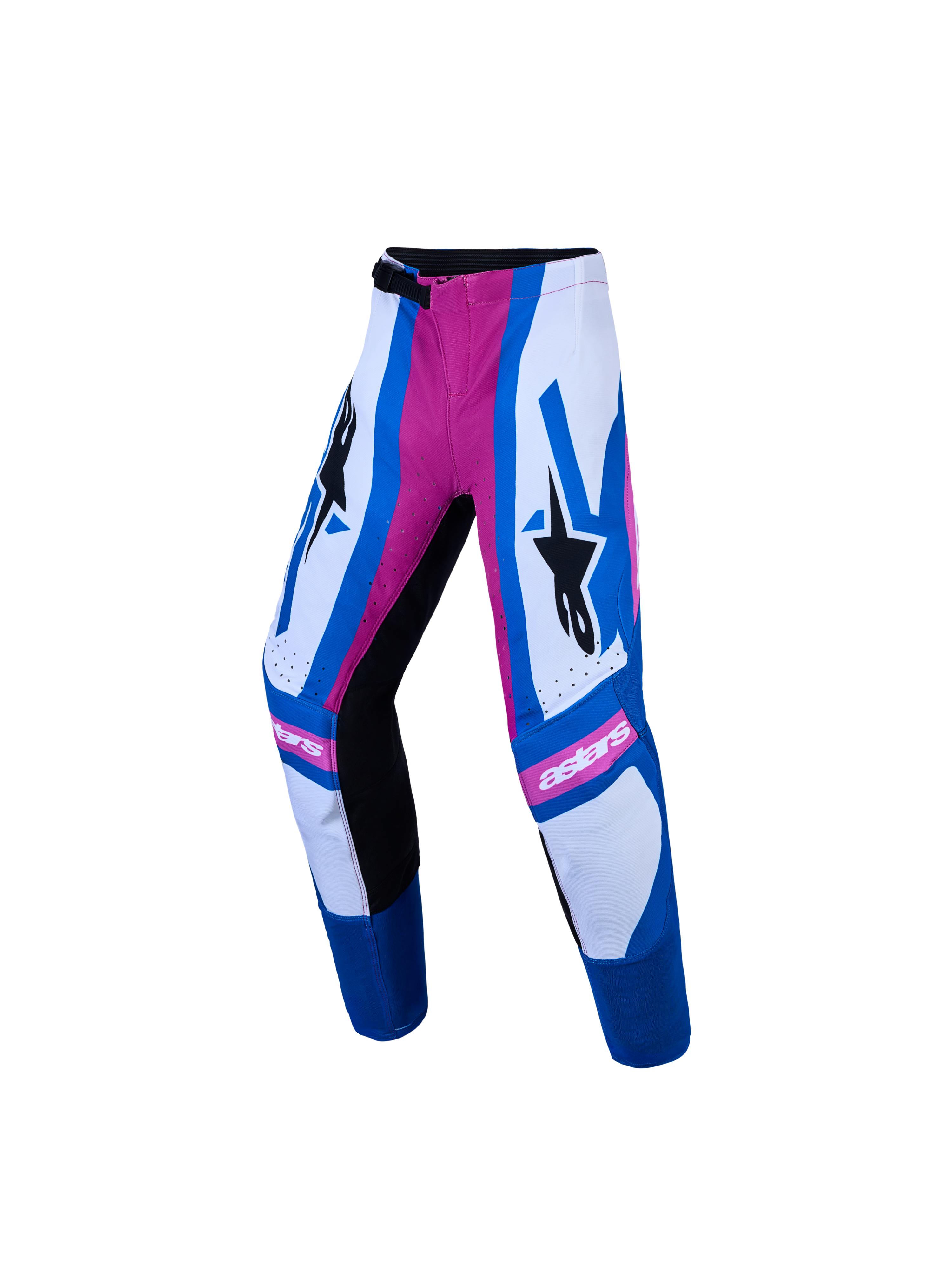 Alpinestars Pantaloni Supertech Maven Ragazzo AND Ragazzo Supertech Maven Gear Set, pantaloni da motocross professionali per ragazzi, bianco, rosa e blu, vestibilità atletica