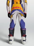 Alpinestars Pantaloni Fluid Drag ragazzo 2027, pantaloni motocross ragazzo, blu e oro, in poliestere 600D, vista posteriore